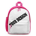Custom design kids backpack blank template with hot pink straps