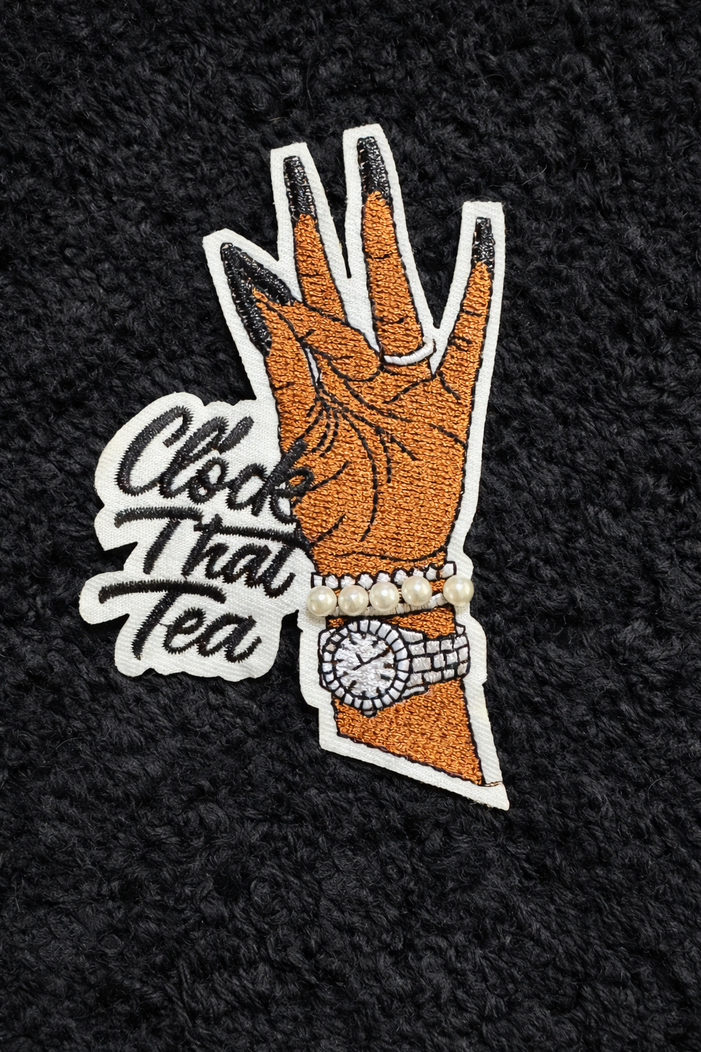 Clock That Tea Embroidered Patch - 3 Color Styles