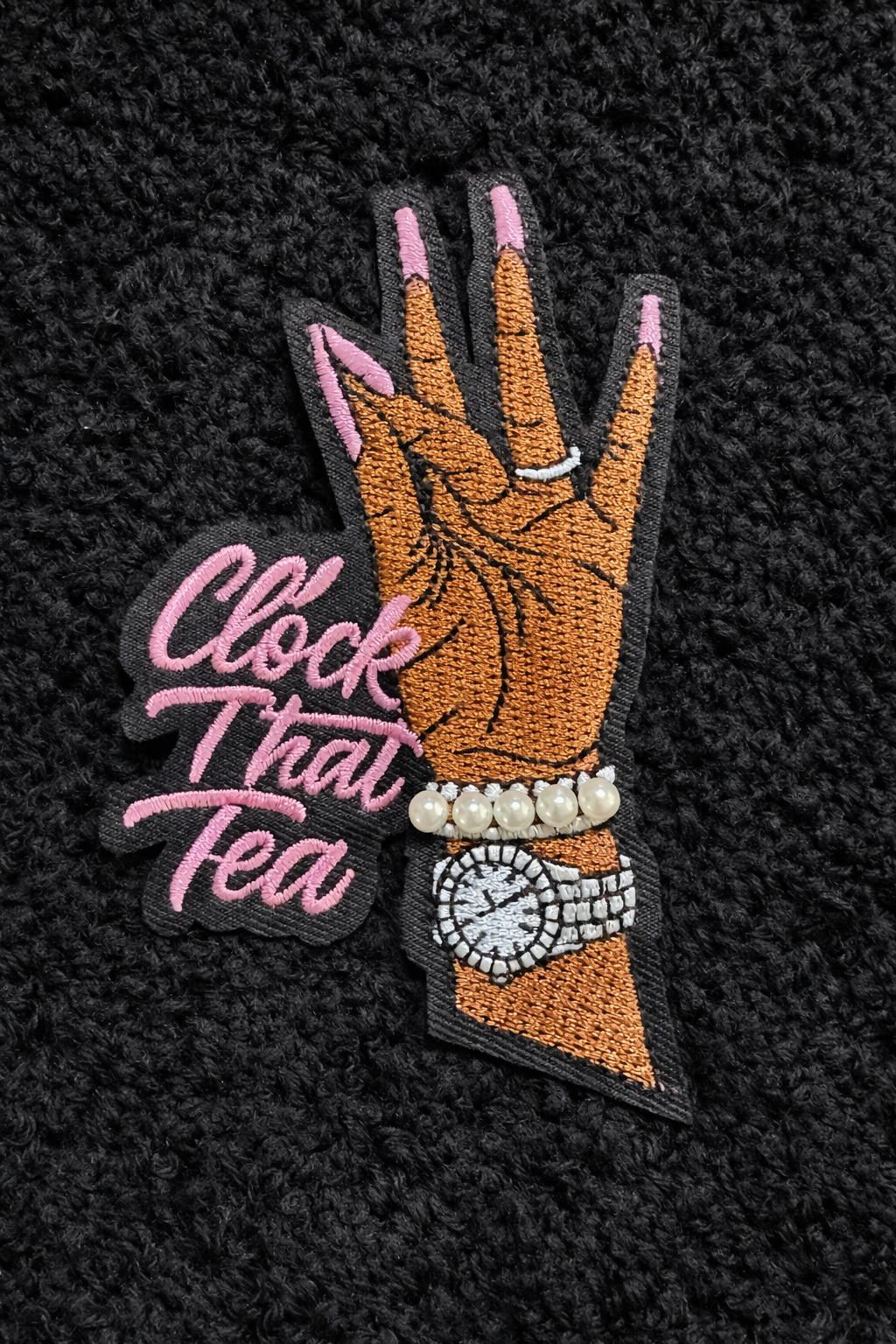 Clock That Tea Embroidered Patch - 3 Color Styles