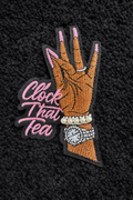 Clock That Tea Embroidered Patch - 3 Color Styles
