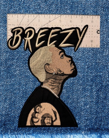 Breezy Patch Set - Chris Brown Embroidered Iron-On Patches (4-Piece)