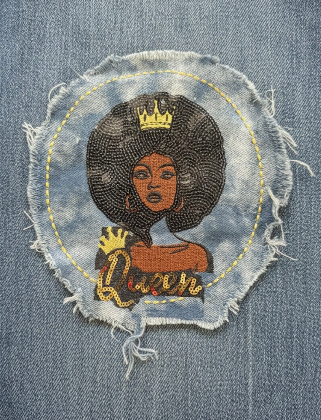Culturally Inspired Denim Patches - Sew-On & Iron-On