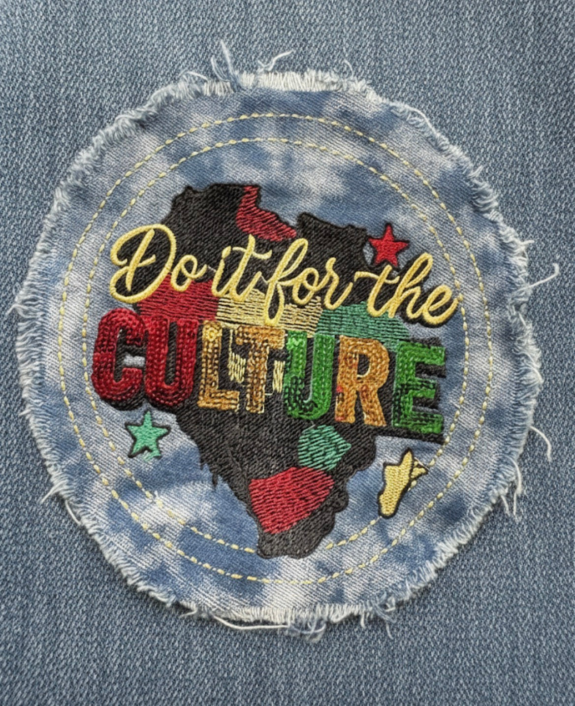 Culturally Inspired Denim Patches - Sew-On & Iron-On