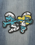 Smurf Leather Iron-On Patches