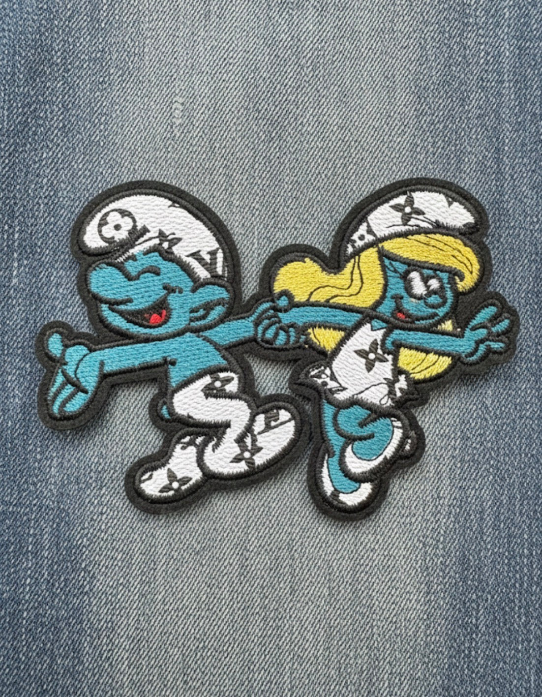 Smurf Leather Iron-On Patches