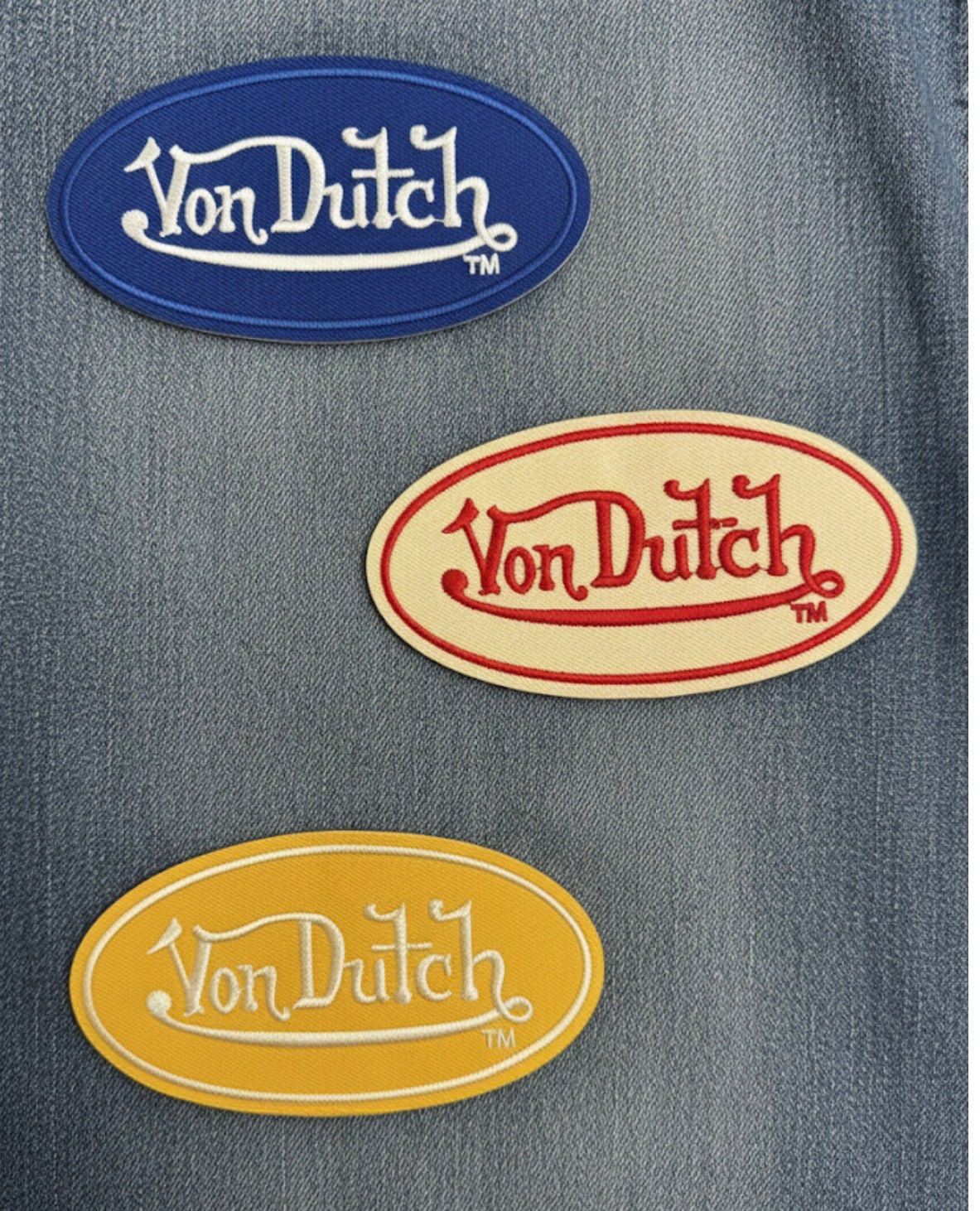 V Dutch Embroidered Oval Logo Patch