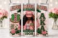 Alpha Kappa Alpha Inspired 20 oz Skinny Tumbler