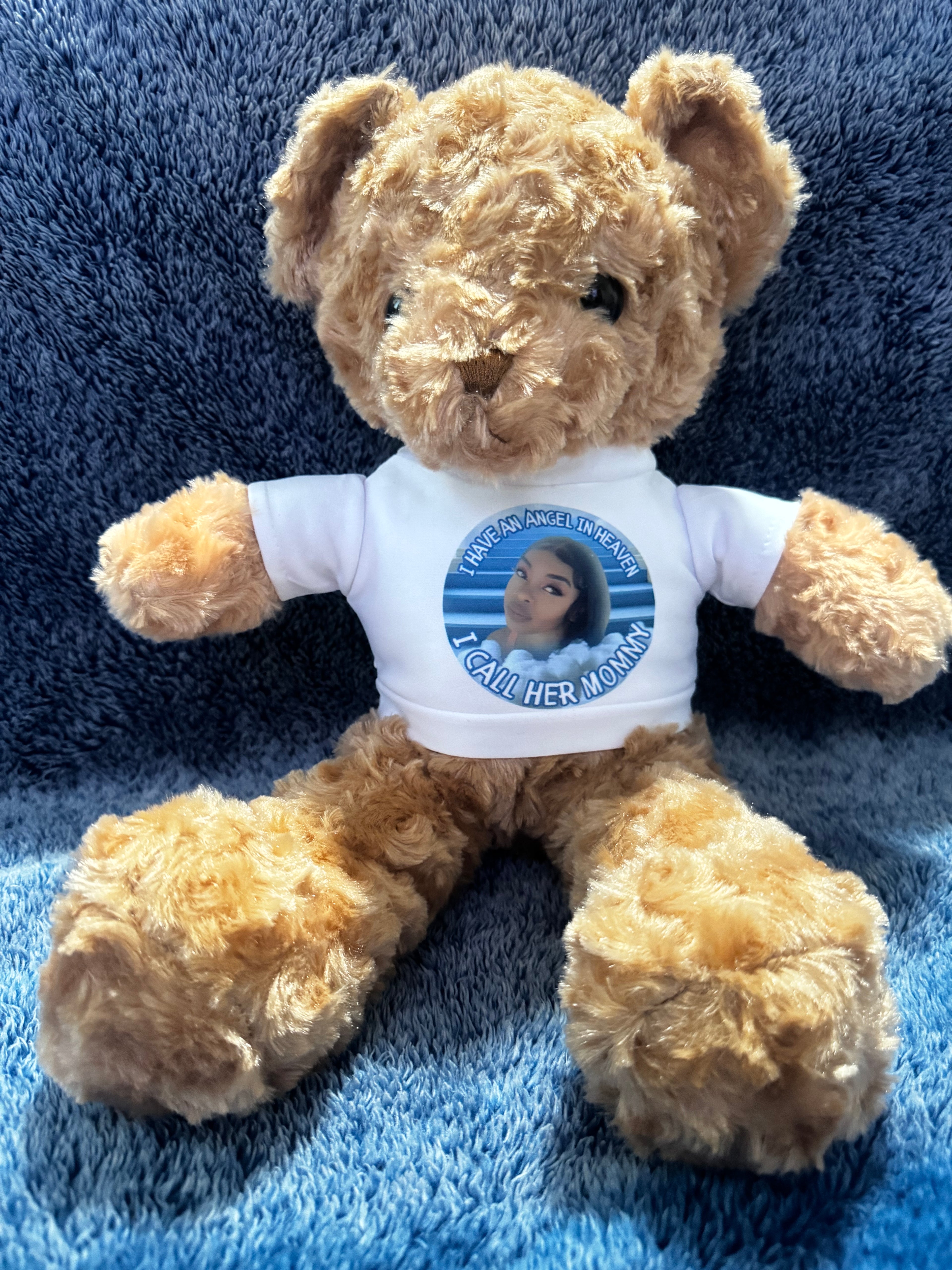 Forever In My Heart Memorial Teddy Bear - Personalized Photo Keepsake