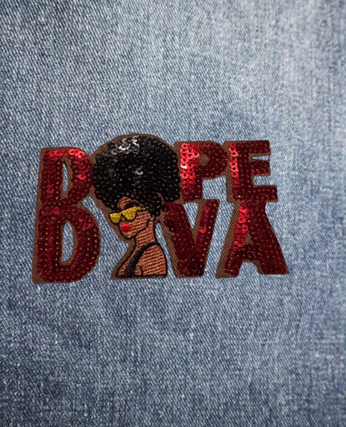 Dope Diva Sequin Patch - Bold Empowerment Statement