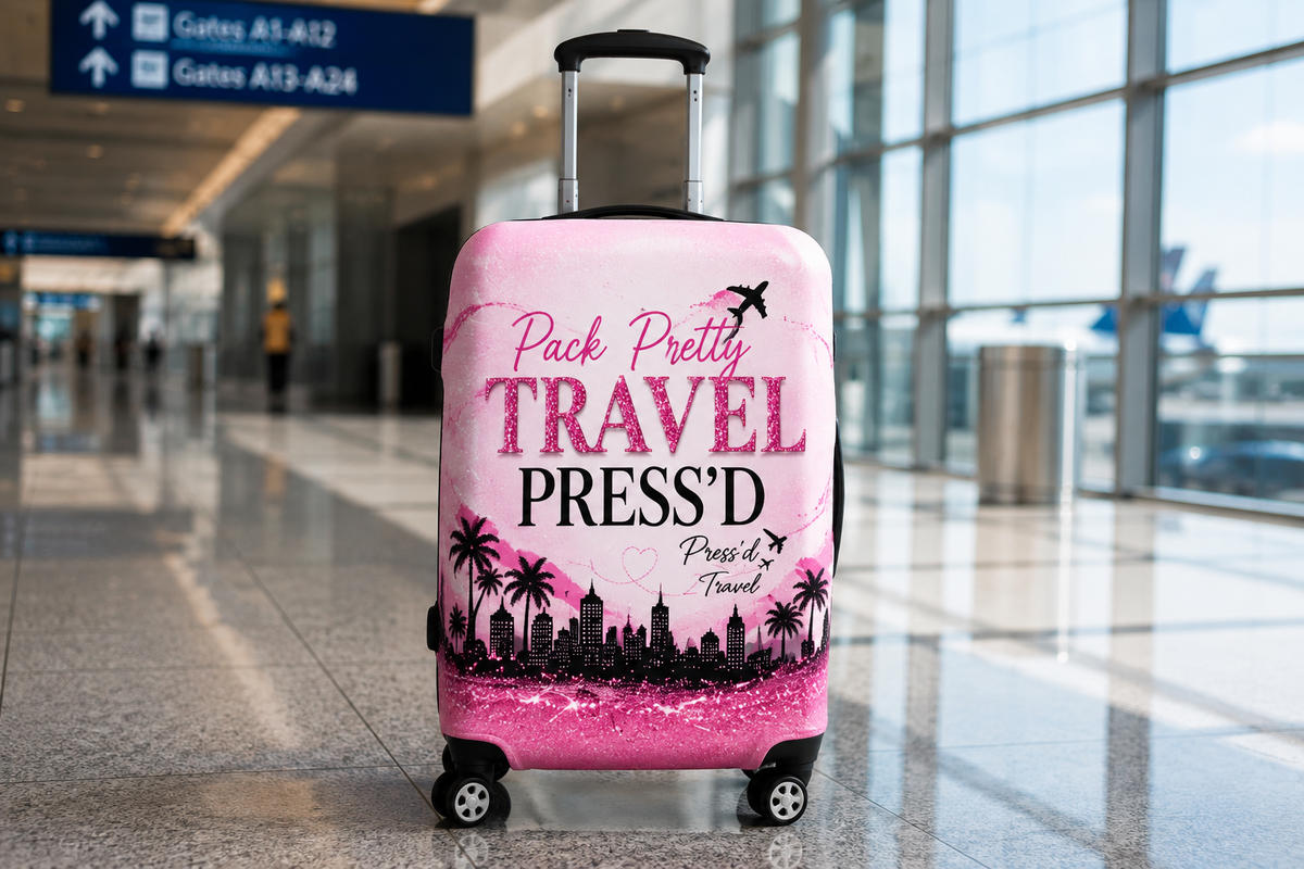 Custom Photo Luggage Cover – Press'd 2 Travel
