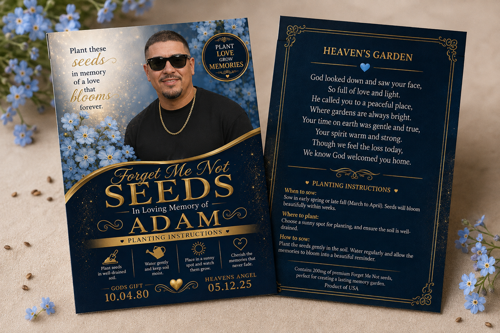 Custom Memorial Seed Packets – Forget-Me-Nots Seeds
