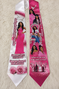 Custom memorial stole personalized with photos, name, dates and colors - In Loving Memory sash