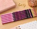 Custom Press'd 2 the Tee 12-Pack Glitter Pencils personalized with name and photo