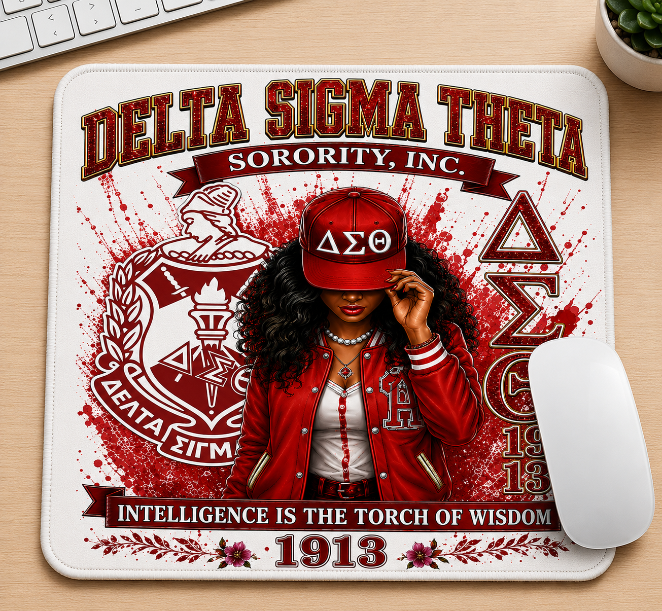Delta Sigma Theta Inspired Gaming & Desk Mousepad | ΔΣΘ Est. 1913