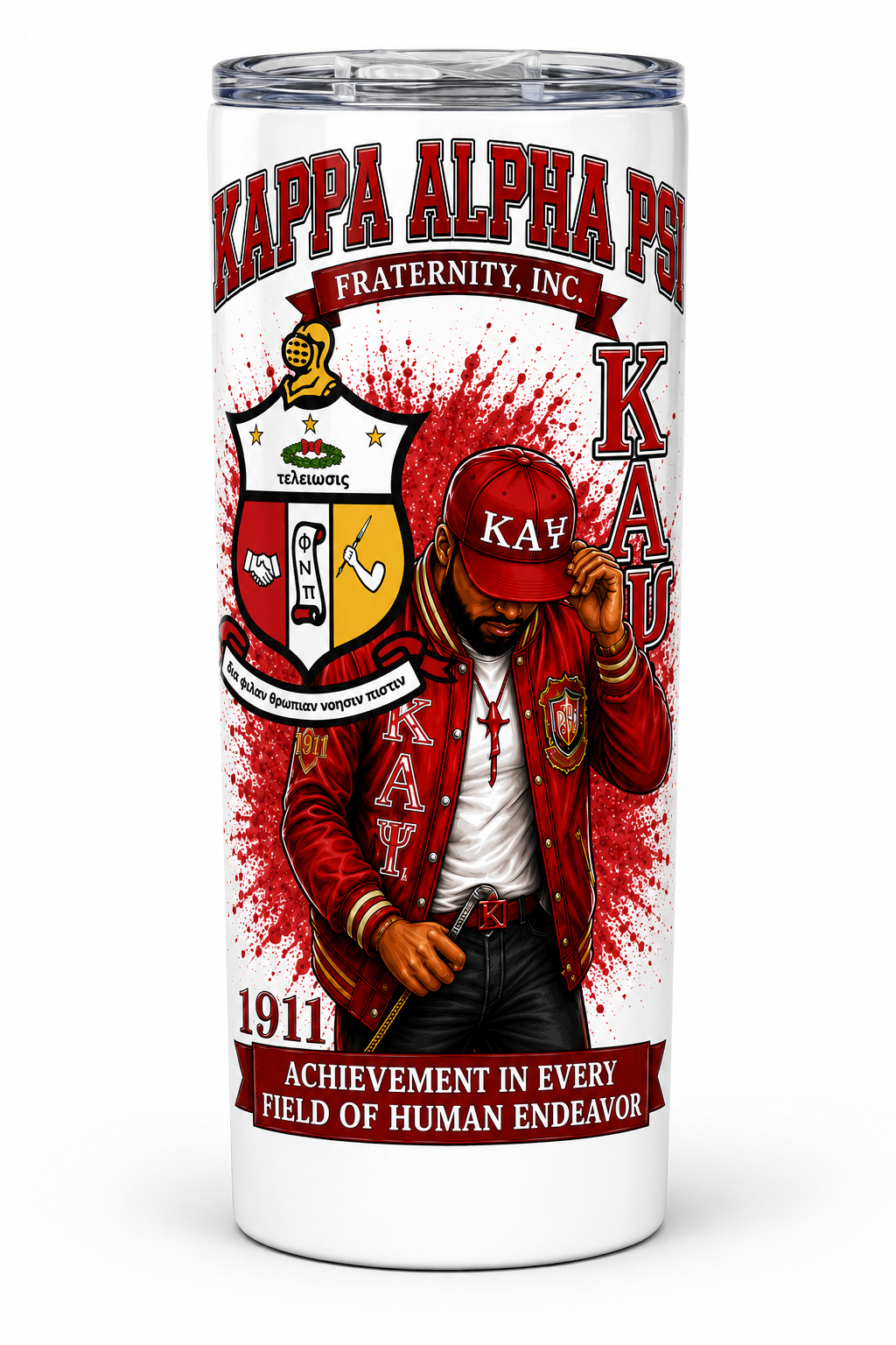 Kappa Alpha Psi Inspired 20oz Skinny Tumbler | KAΨ Est. 1911