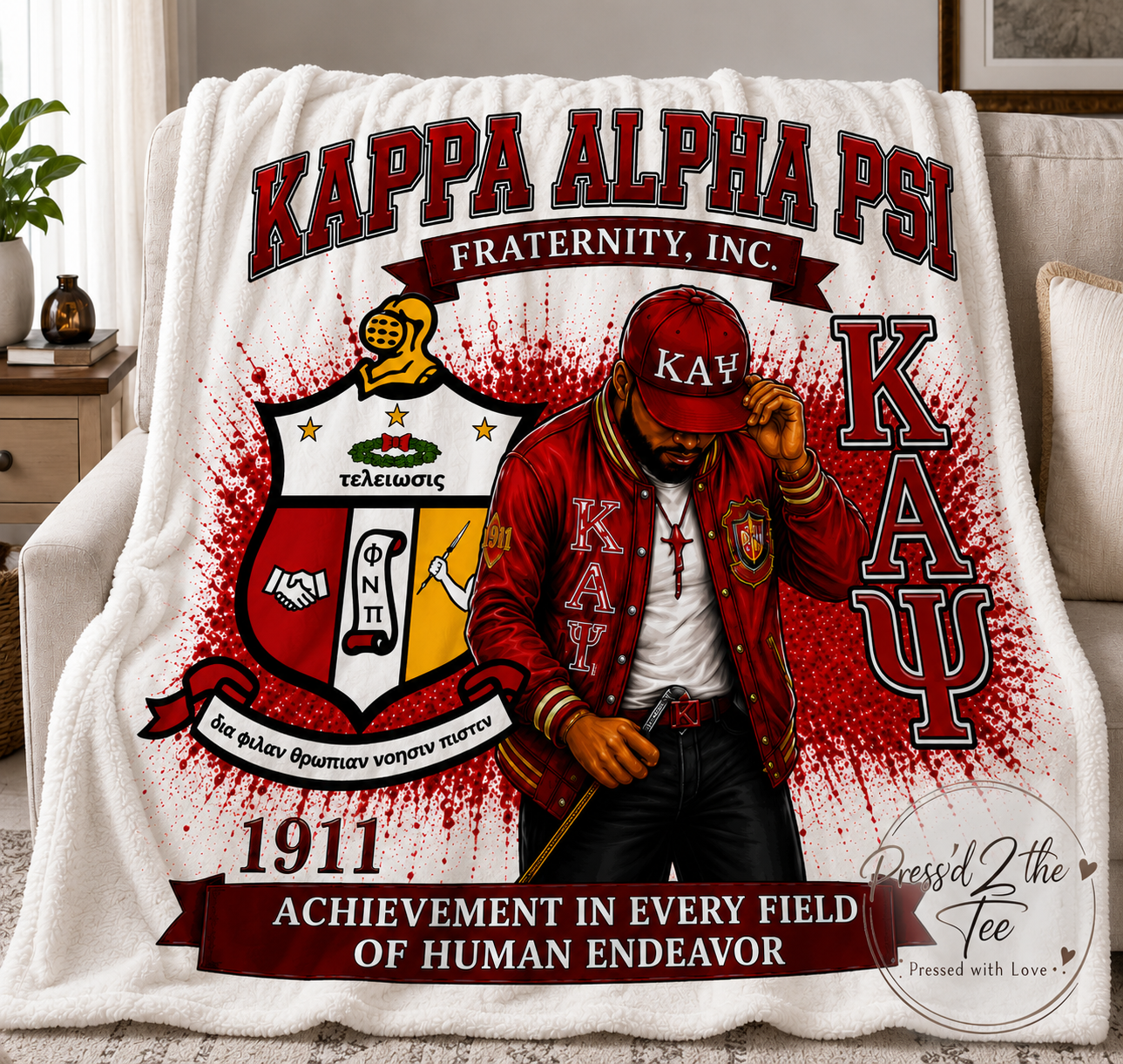 Kappa Alpha Psi Inspired Fleece Blanket | KAΨ Est. 1911