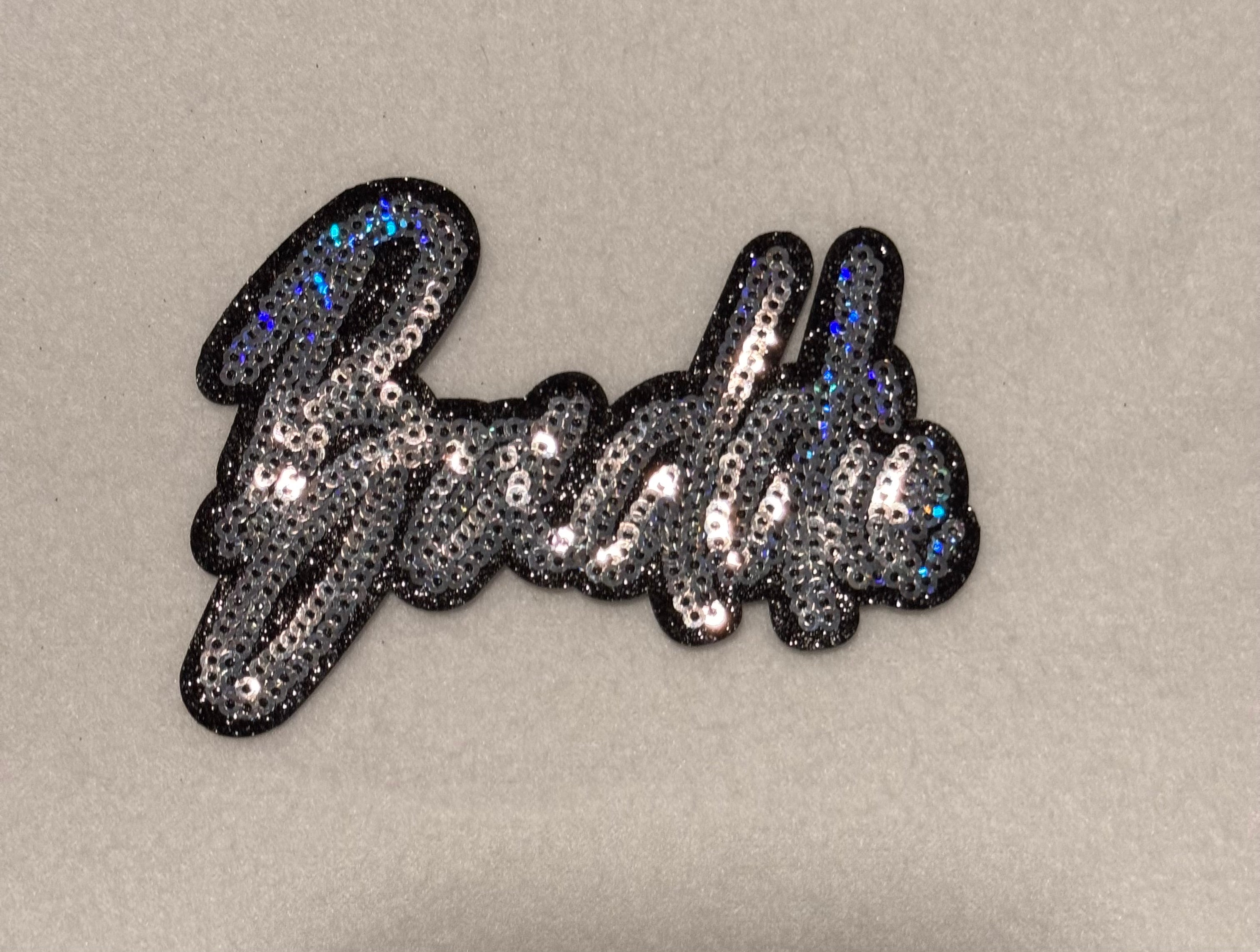 Sparkly "Baddie" Sequin Iron-On Patch