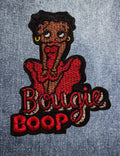 Bougie Boop Embroidered Iron-On Patches | Choose Large Sequin or Small Classic Style
