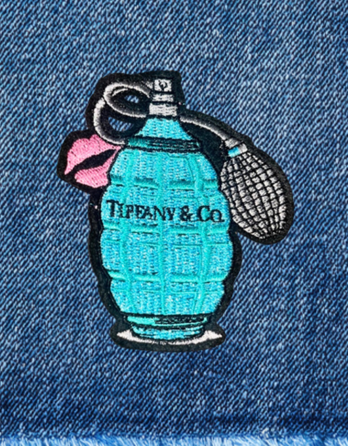 Tiff & Co. Inspired Luxury Perfume Bottle Embroidered Patch