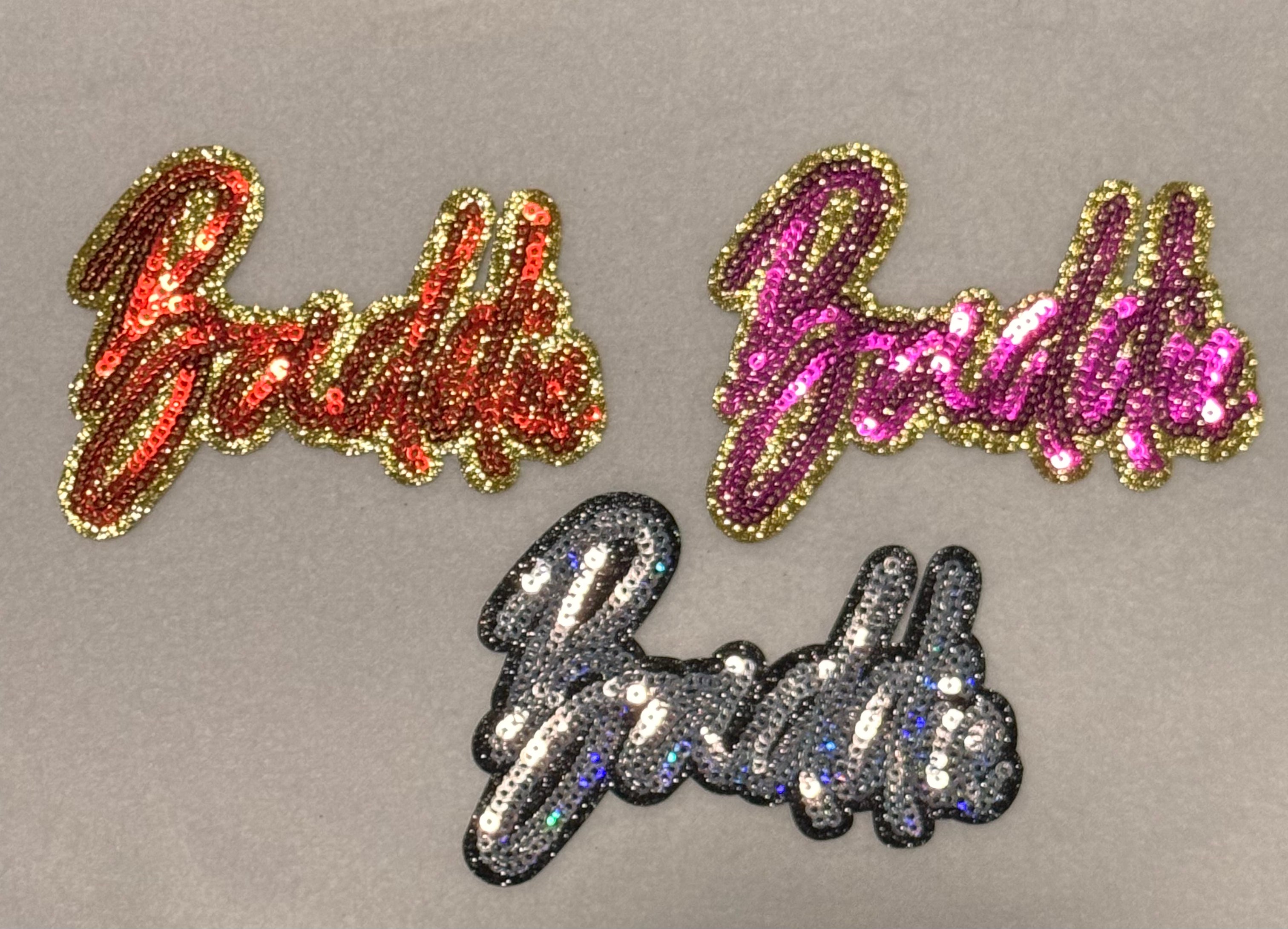 Sparkly "Baddie" Sequin Iron-On Patch