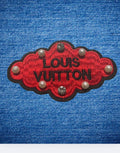Radiant Crimson Cloud Embellished Patch