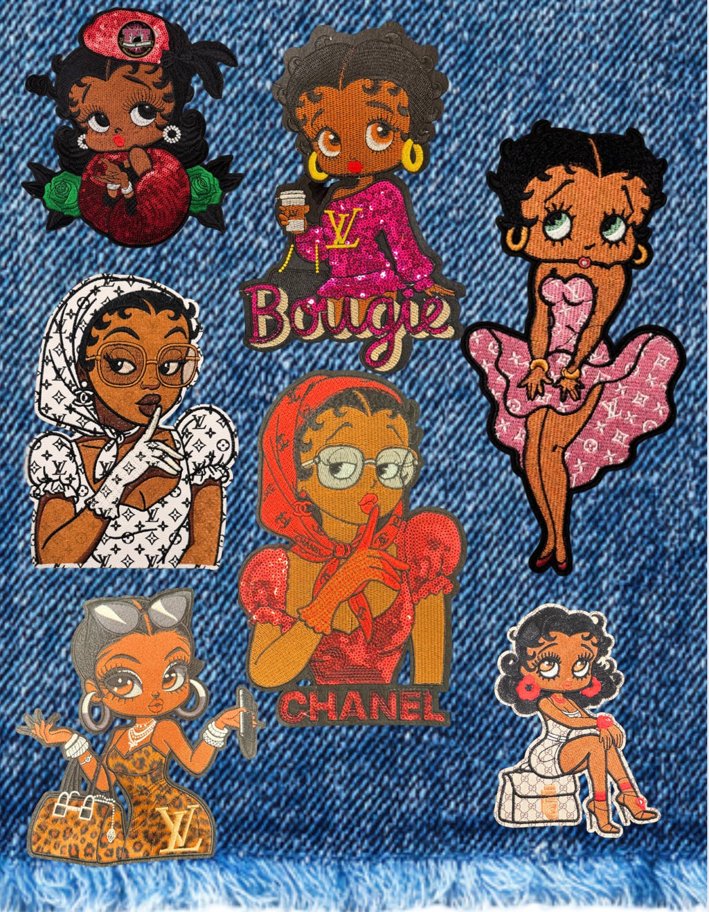 Bougie Betty Iron-On Patches - Large