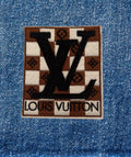 Luxury Checkered Embroidered Patch - Brown & Cream