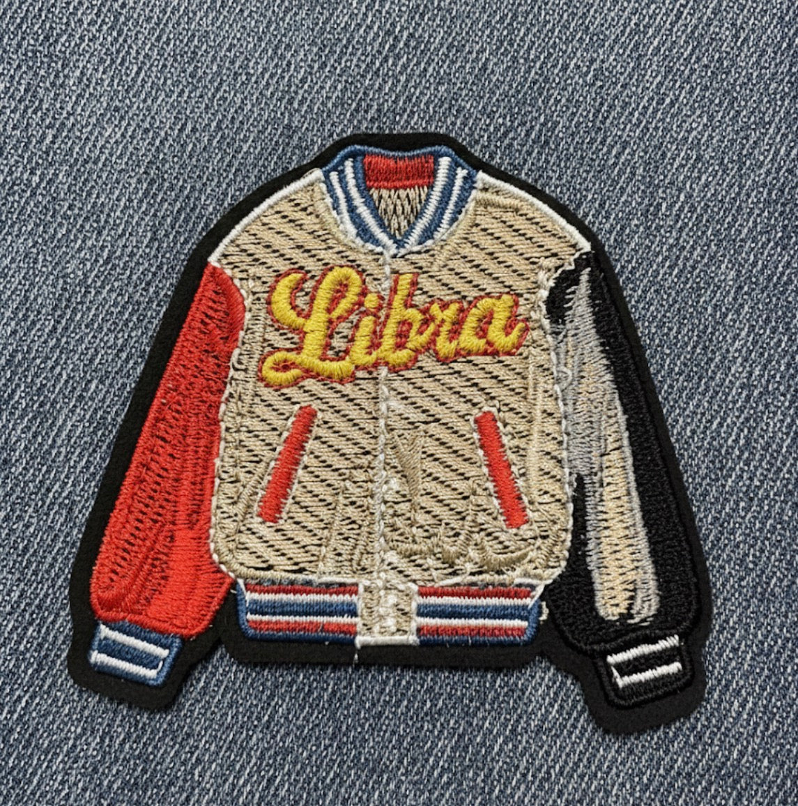 Retro Varsity Jacket Zodiac Patches