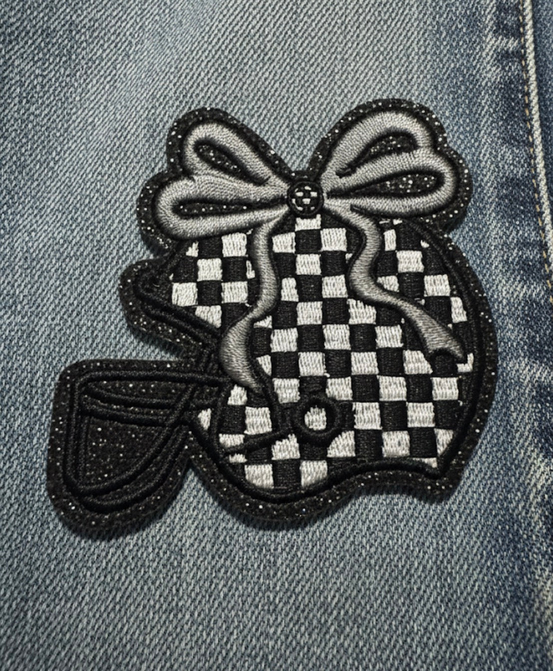 Sparkle Embroidered Football Helmet Patch