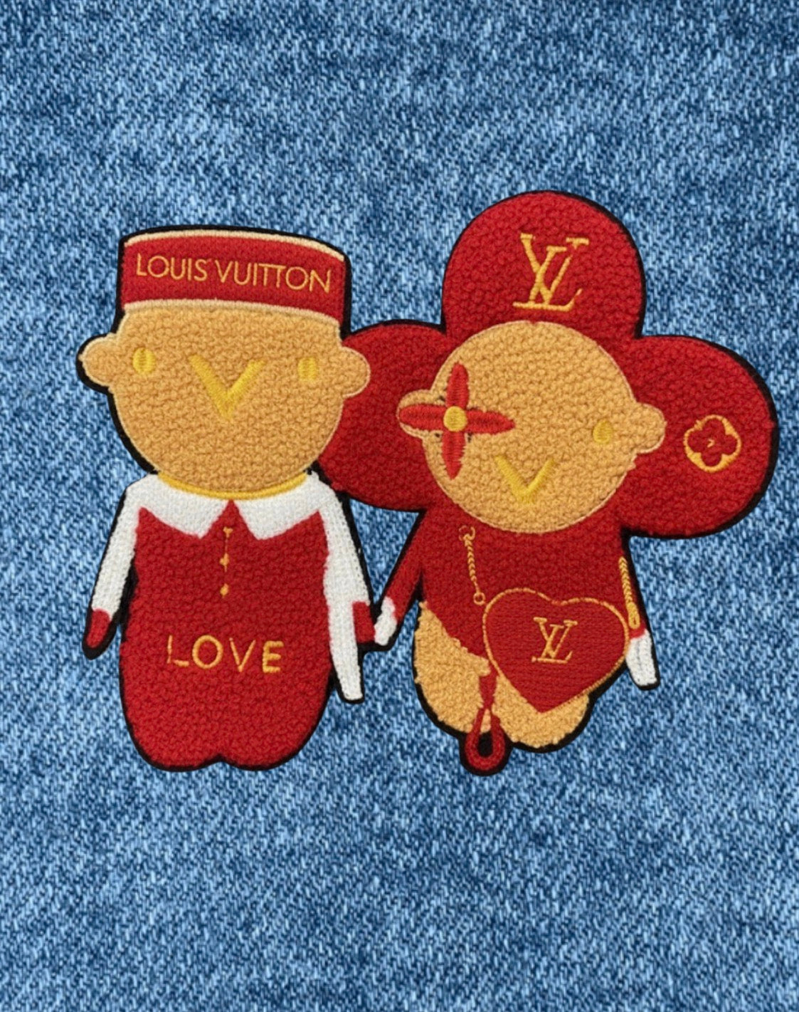 Love Luxe Valentine Patch - Designer Inspired Couple Embroidery