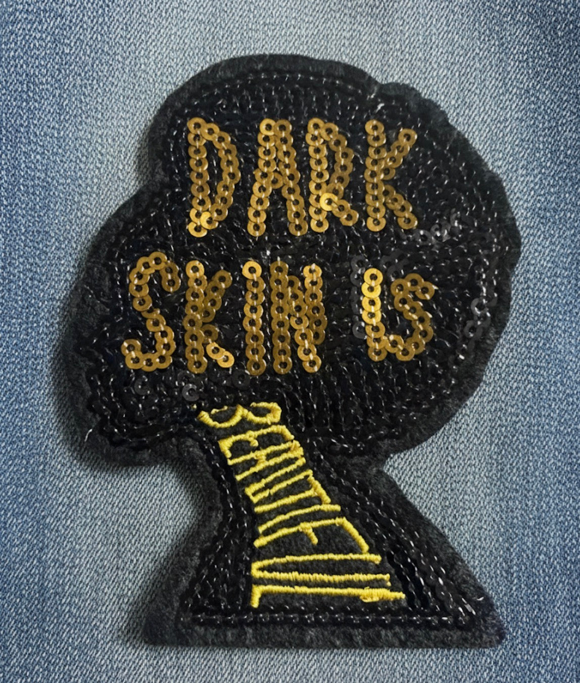 Dark Skin Is Beautiful Afro Patch