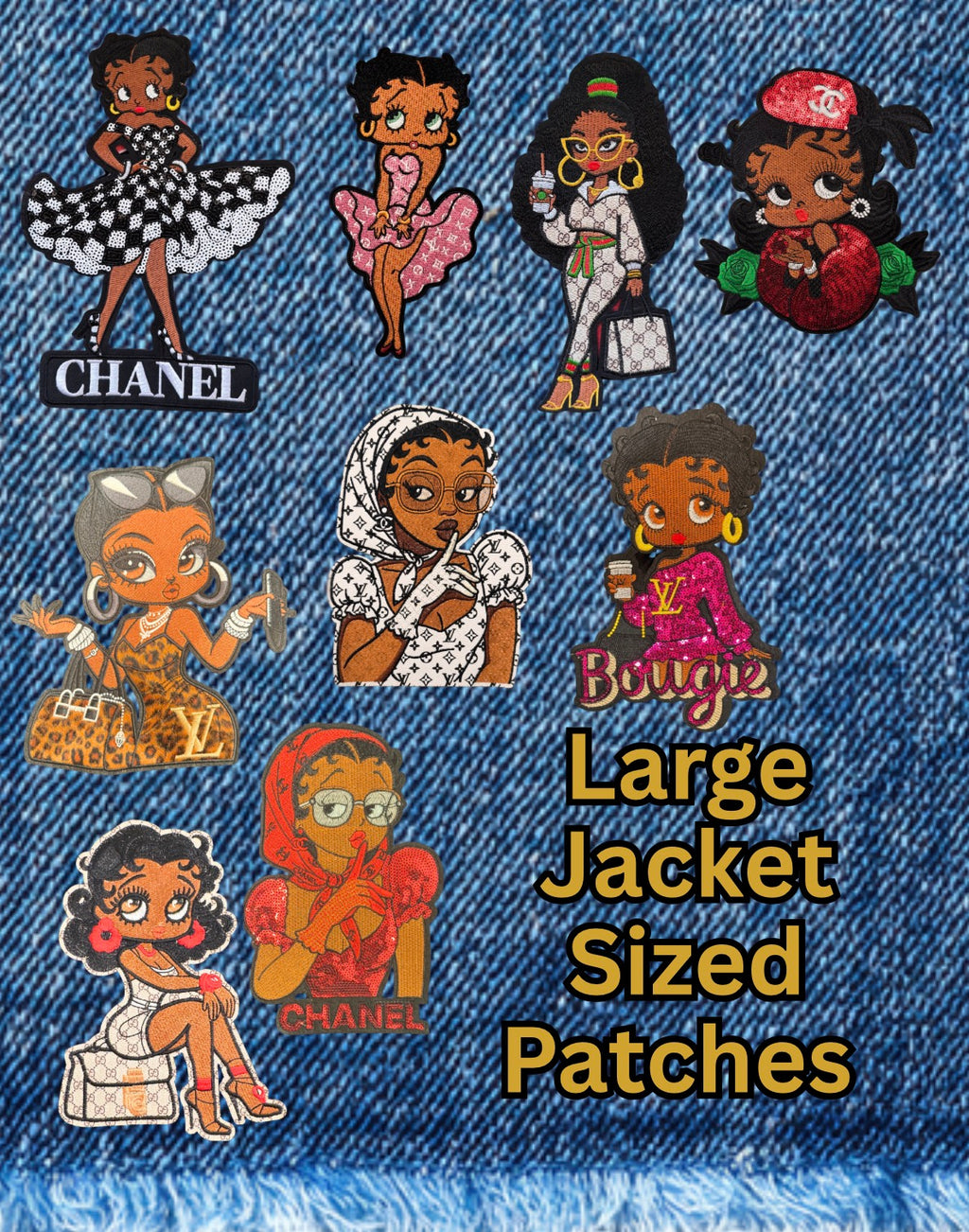 Bougie Betty Iron-On Patches - Large