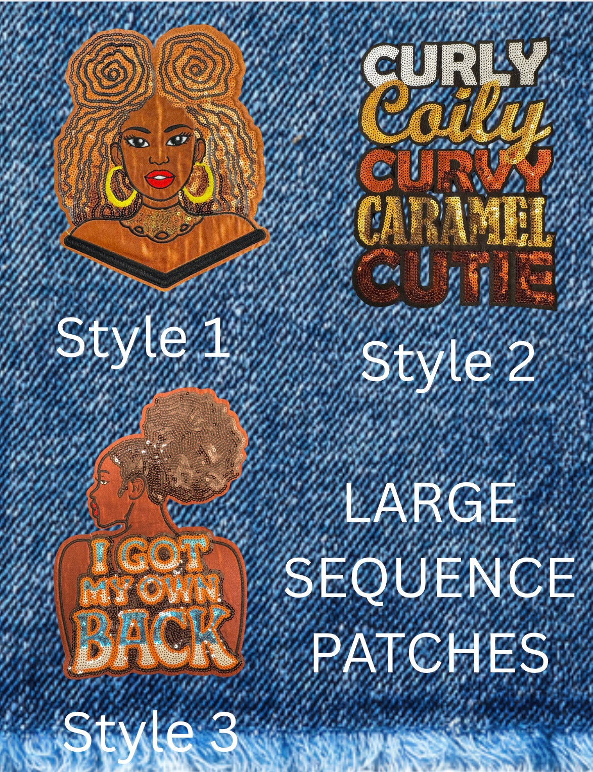 Large Sequin Patches - Empowerment Collection