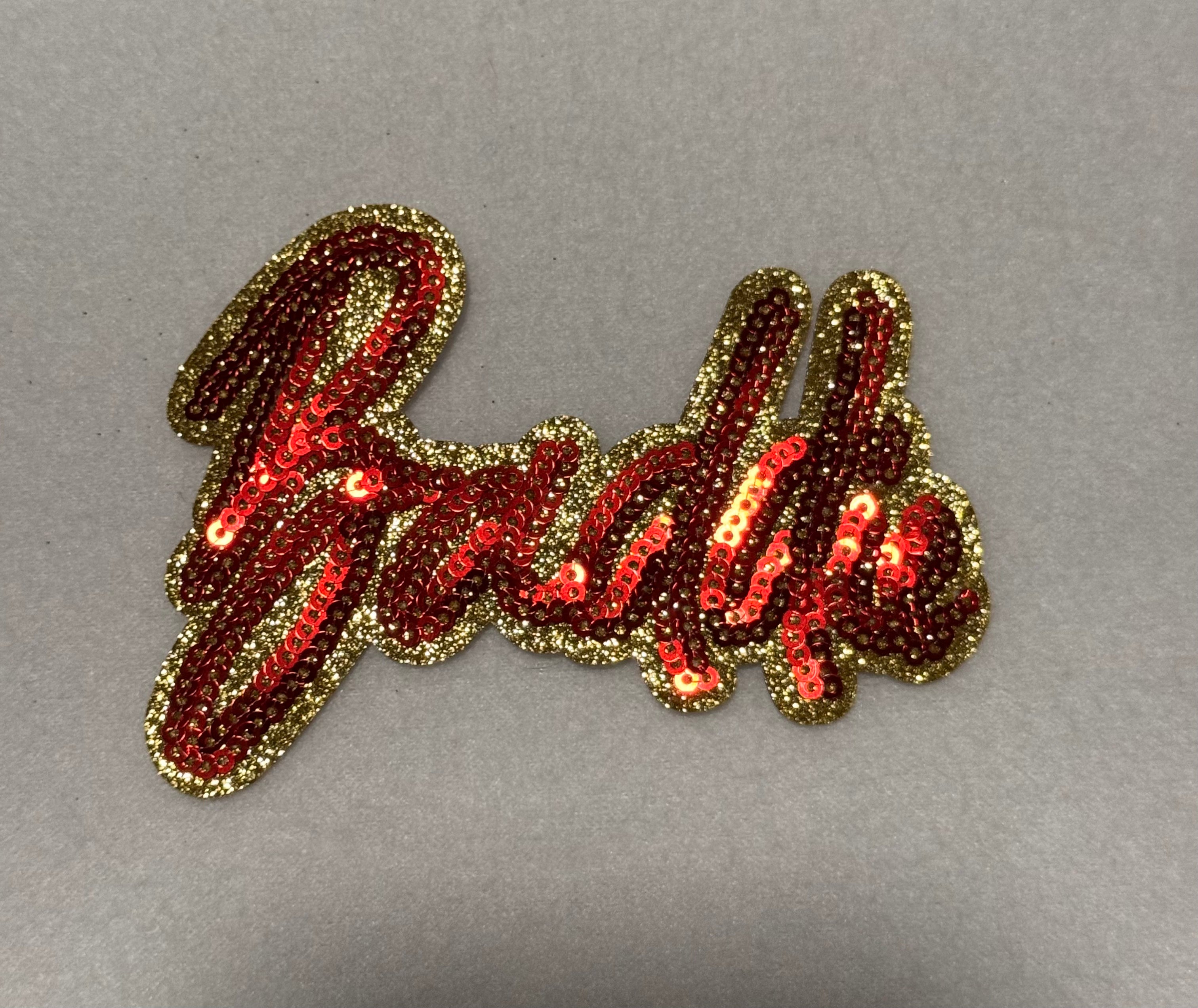 Sparkly "Baddie" Sequin Iron-On Patch