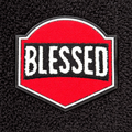 BLESSED Statement Patch – Large Chenille Embroidered Appliqué | Bold Faith Streetwear Patch | Red & Black Iron-On