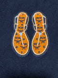 Luxury Inspired Sandal Patches - Embroidered Iron-On