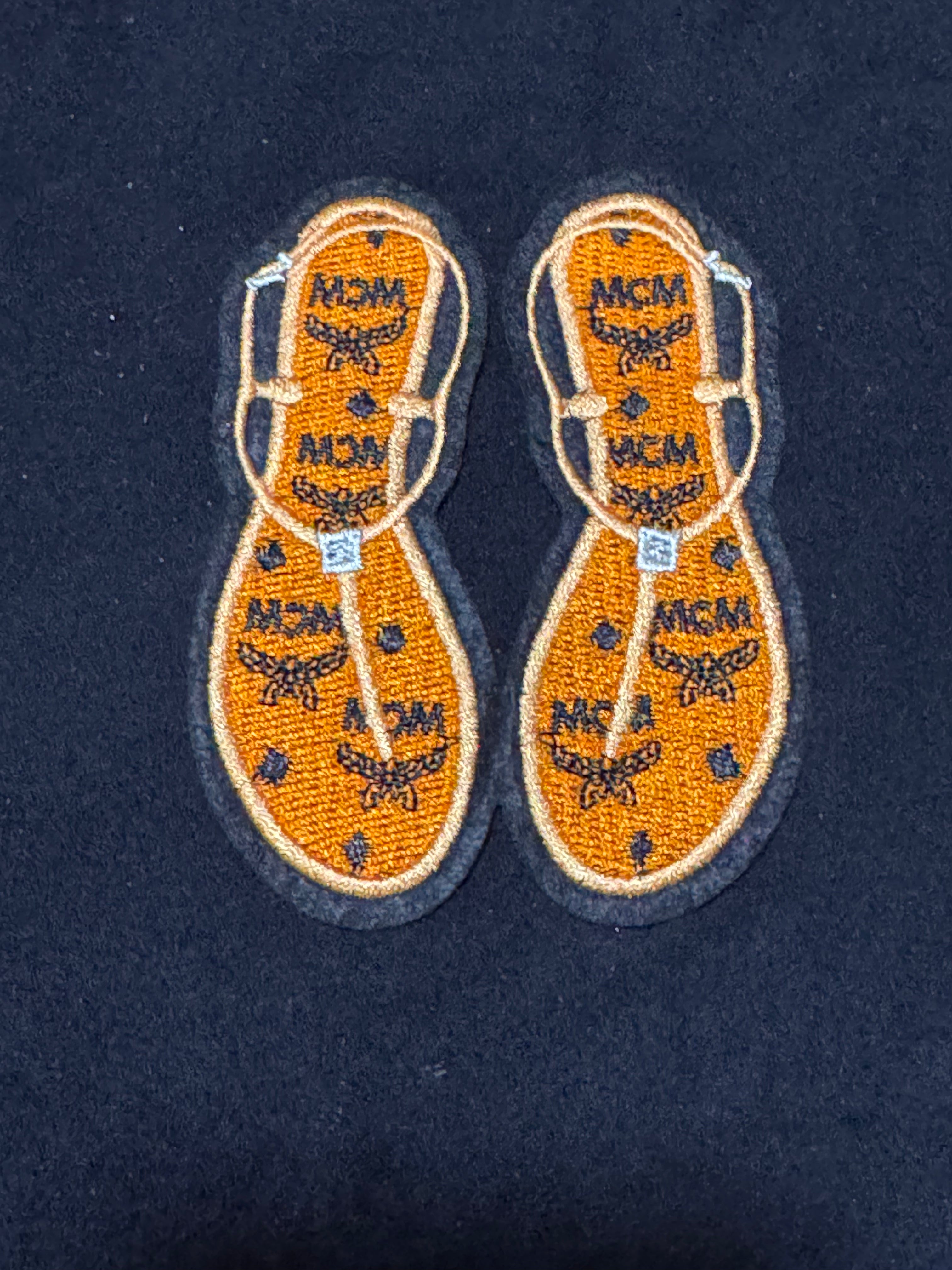 Luxury Inspired Sandal Patches - Embroidered Iron-On
