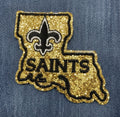Saints Louisiana Sequin Patch