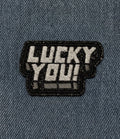 Lucky You! Glitter Embroidered Iron-On Patch