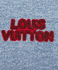 Love Vuitton Embroidered Patch - Red Floral Luxury Patch