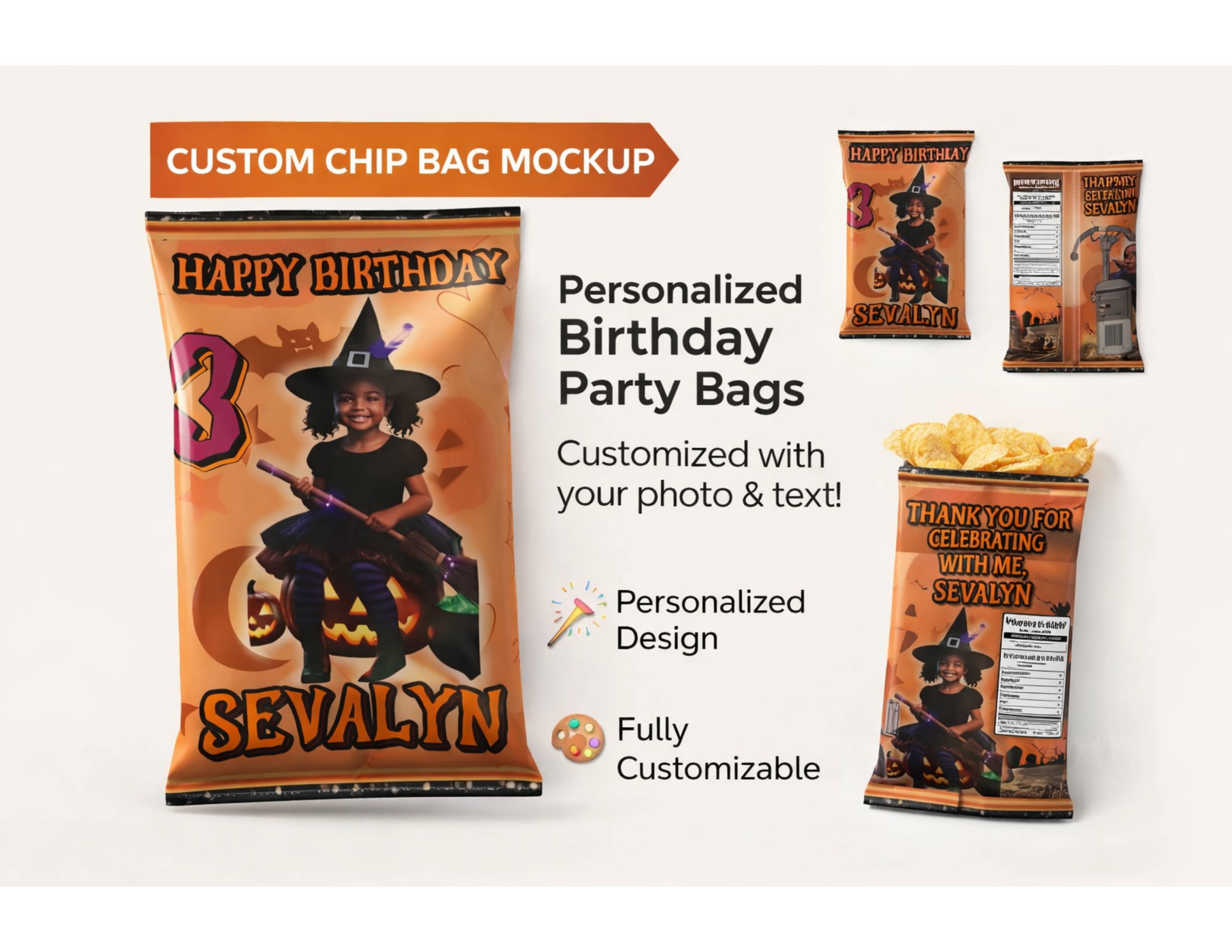Personalized All Occasion Chip Bags
