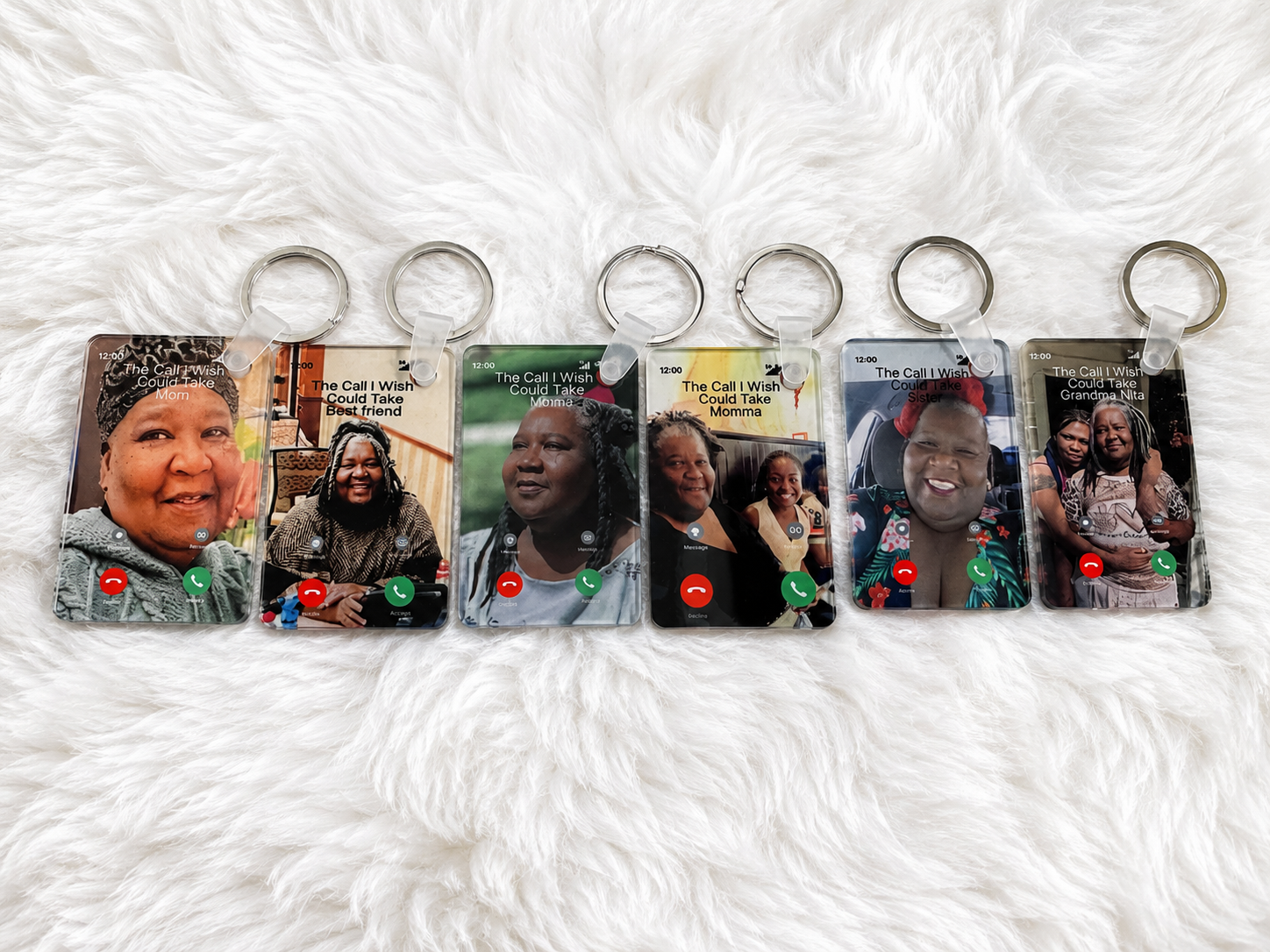"The Call I Wish I Could Take" – Custom Memorial Photo Keychain