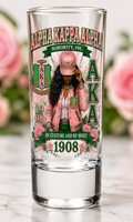 Alpha Kappa Alpha Inspired 2 oz Shot Glass