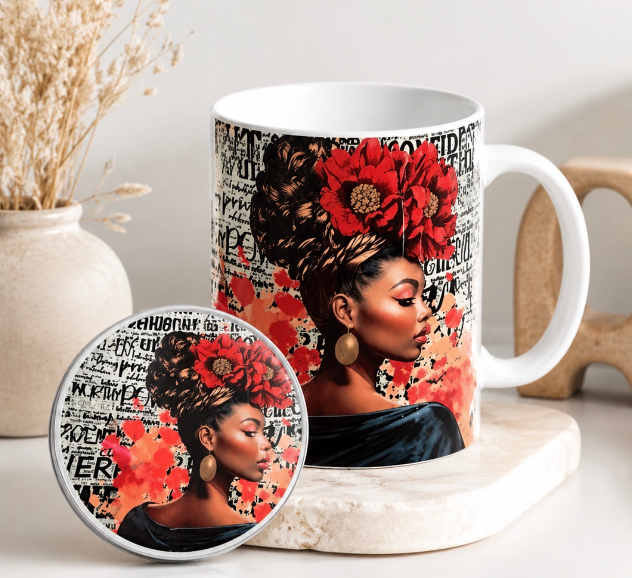 Bold in Bloom Mug & Coaster Set