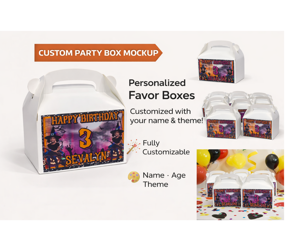 Custom Personalized Party Favor Boxes